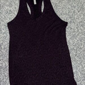 Athleta Purple and Black Textured Tank Top size S